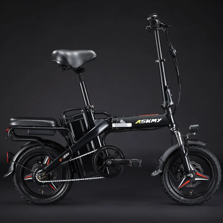 

ASKMY most popular 14inch 48v 10AH lithium battery folding electric bike ebike bicicleta electrica