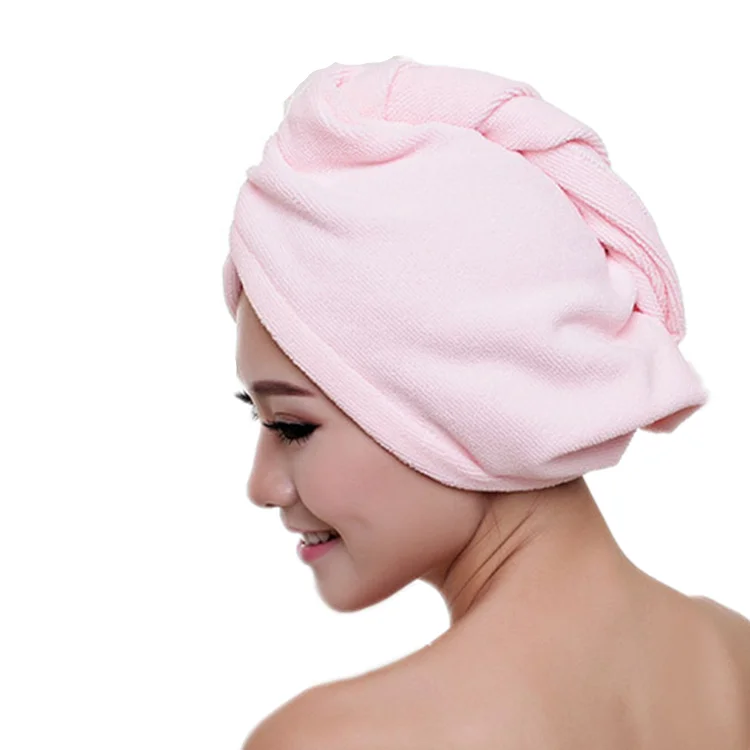

Wholesale nice price Quick dry Thick head towel wrap hair drier hat long hair shower hat