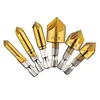 Free Shipping Countersink Drill Bit Set 6 Pack 1/4'' Hex Shank and 90 Degree HSS 5 Flute Drill for Woodworking Drilling