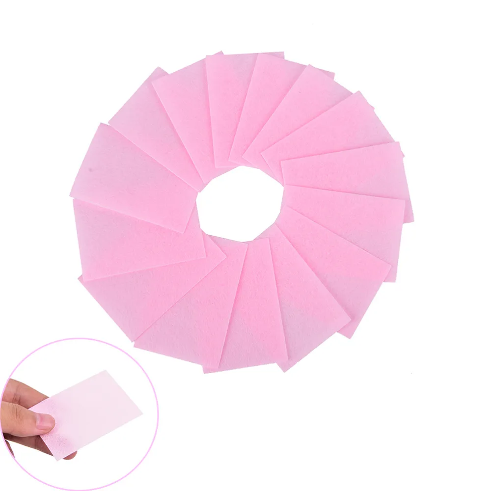 

100 Pcs Pink Lint-Free All For Manicure Nail Polish Remover Pads Paper Nail Cotton Pads Manicure Pedicure Gel Tools