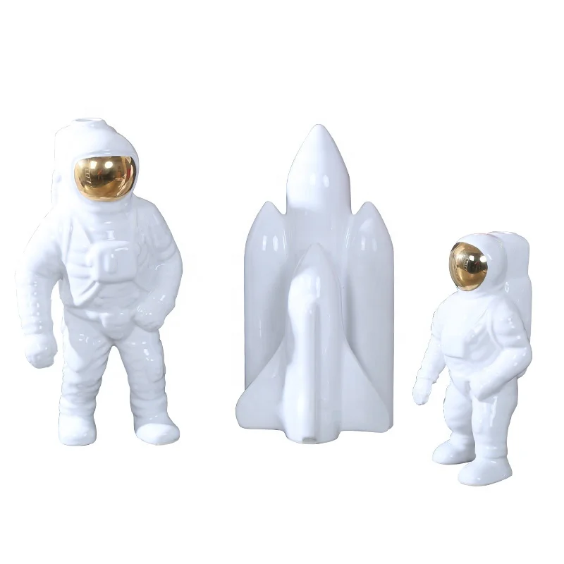 

Creativity nordic Ins cosmonauts astronaut flower arrangement children room furniture living room bedroom ceramic Ornaments
