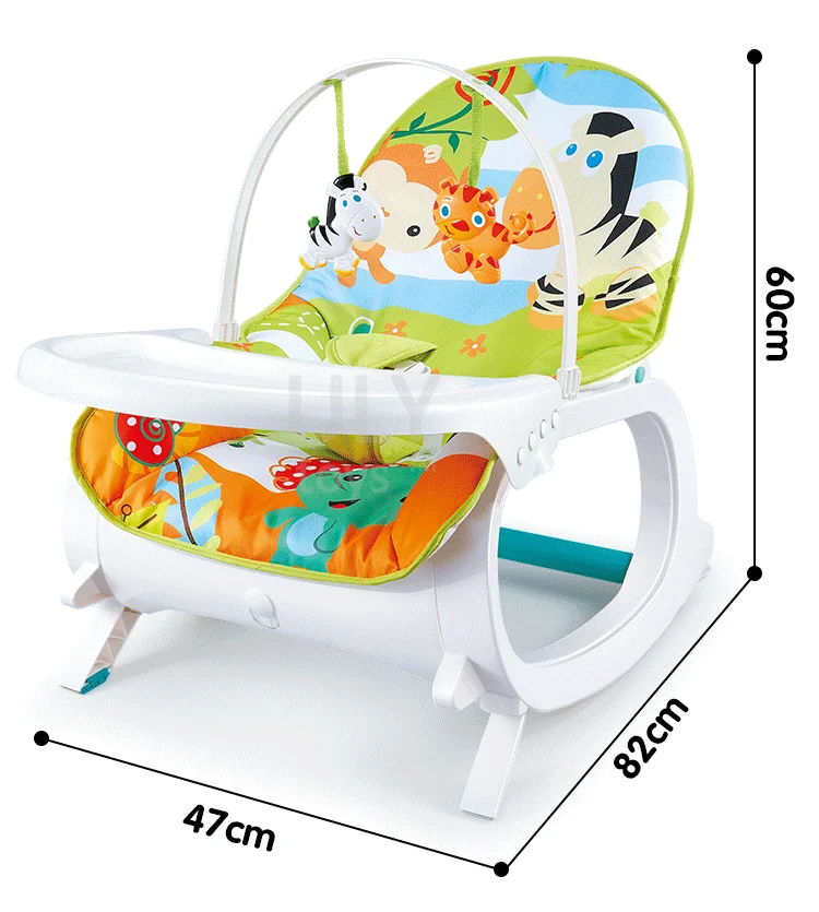 2 In 1 Safety Adjustable Design Lovely Infant Baby Musical Rocker Baby