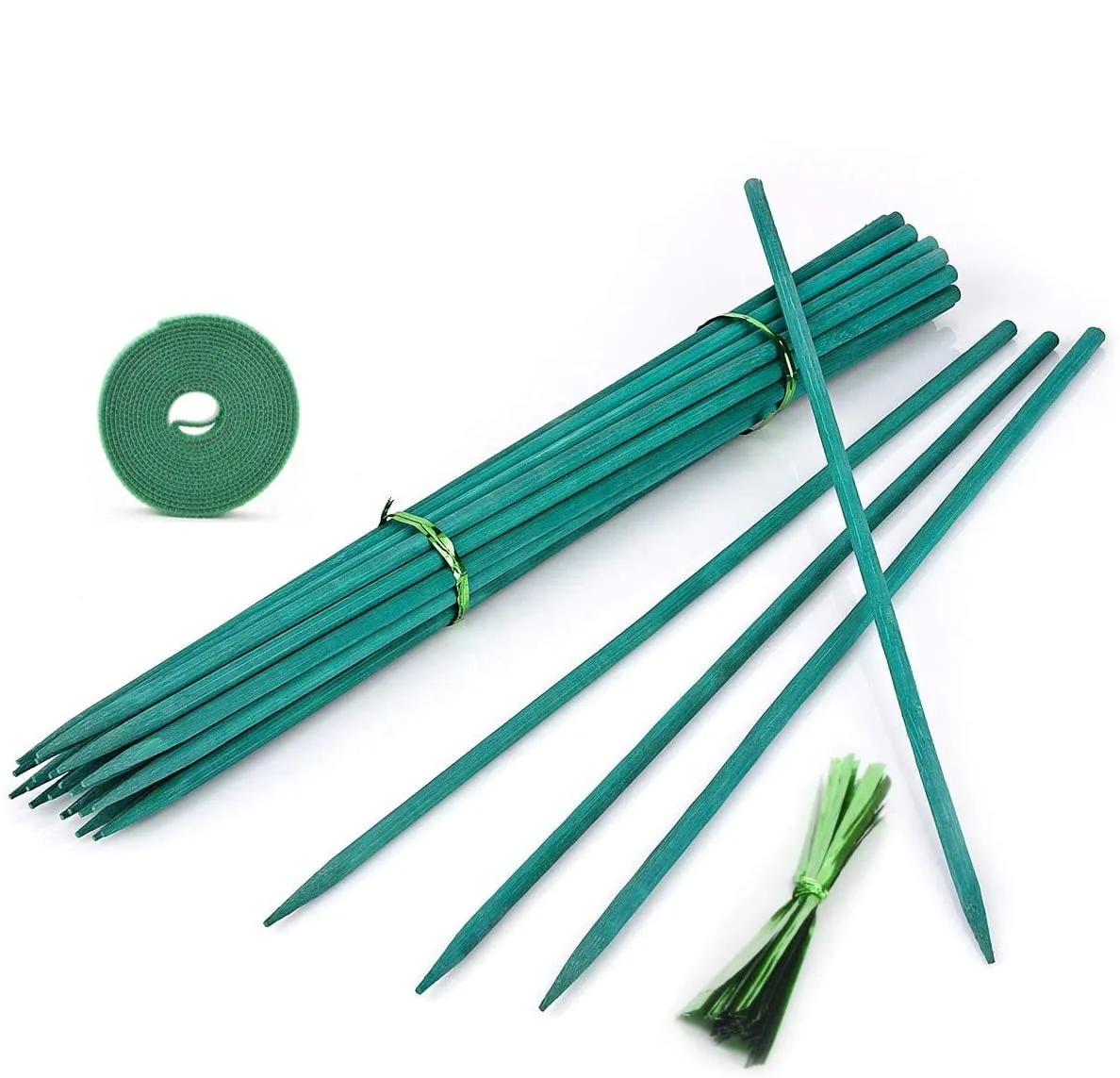 

Eco friendly garden stakes for support plants wooden stick for artificial flowers diy, Green