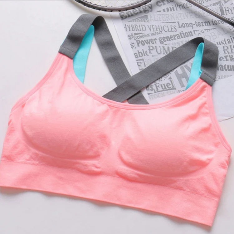 

wholesale custom made Sportswear women high impact Fitness sports bra, Yellow /pink /green/black /grey