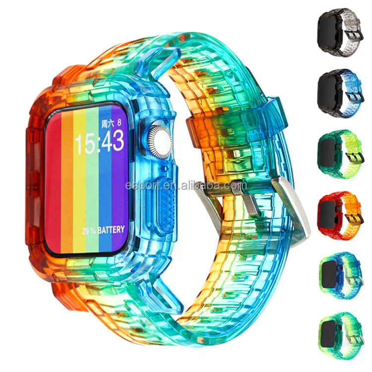

resin Apple Watch band silicone series 5 4 3 2 1 sport loop band for Apple watch band strap smart watch