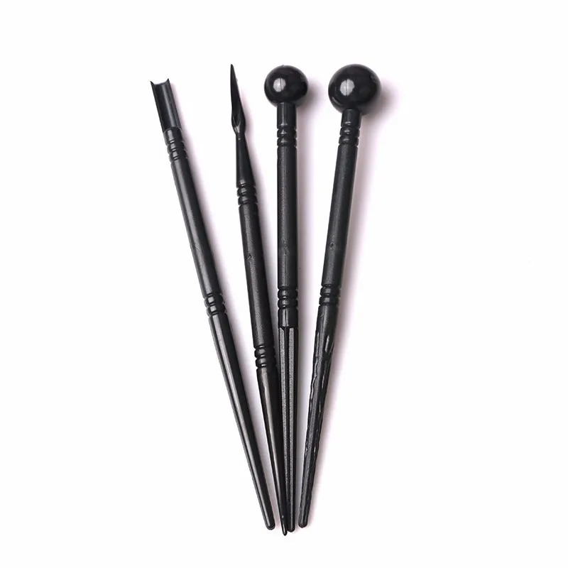 

4Pcs Plastic Bakeware Carved Pens DIY Cake Flower Decorating Pen Modelling Tool Fondant Biscuits Baking Tools