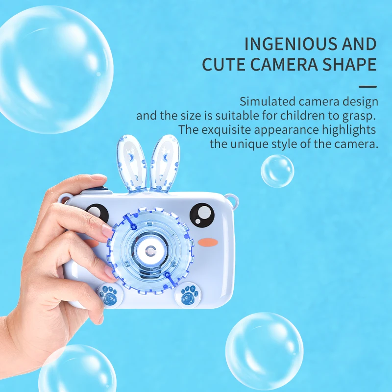 One Key Blowing Bubble Camera Toy Simulated Camera Design With Music