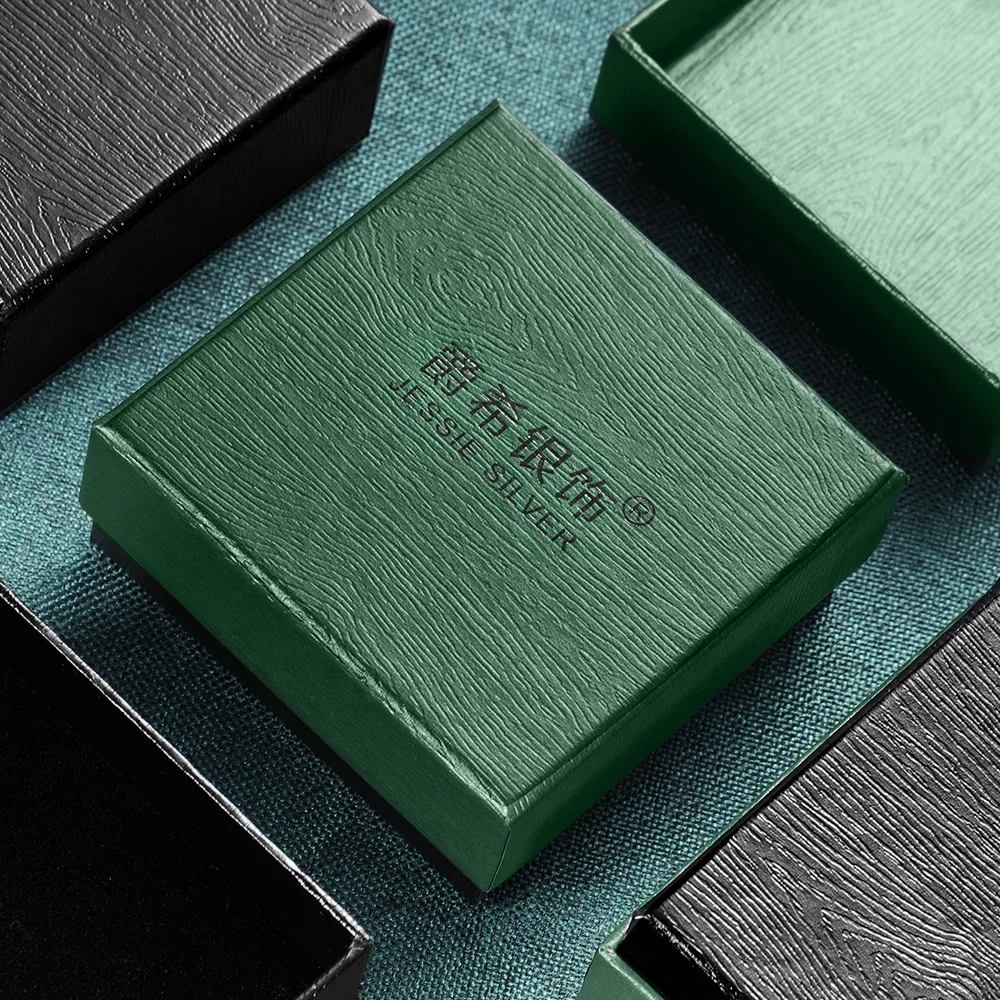 

Fashion Necklace Jewellery Box Custom Luxury Paper Ring Packaging Gift Jewelry Box With Logo Printed, Green,black