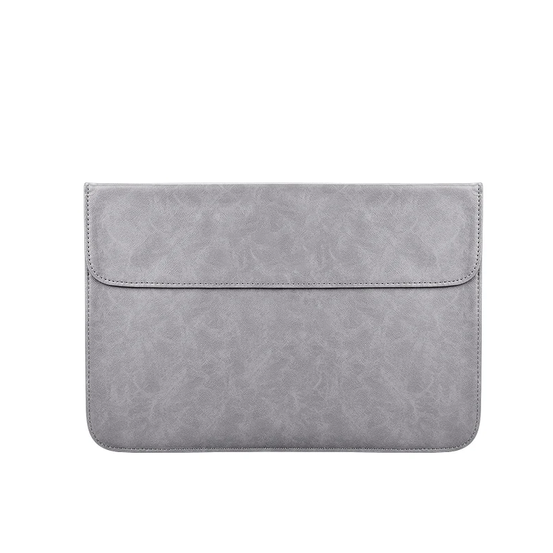 

13/14/15 Inch slim waterproof PU leather laptop sleeve bag for Macbook Air Pro, Grey, pink