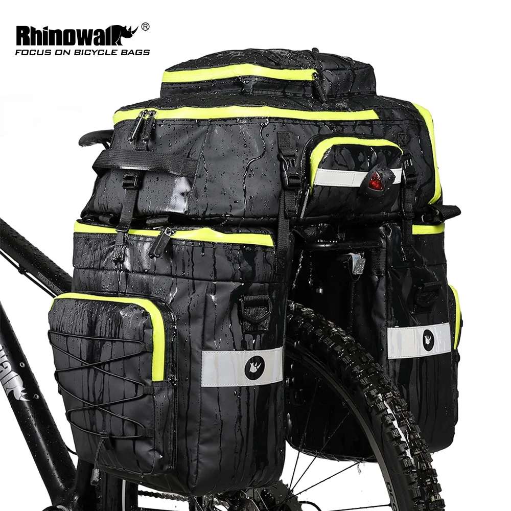 

Rhinowalk Bike Pannier Bag Waterproof Bicycle Transport 3 in 1 Bike Packing for Adventure Travel Ebike Road Bike