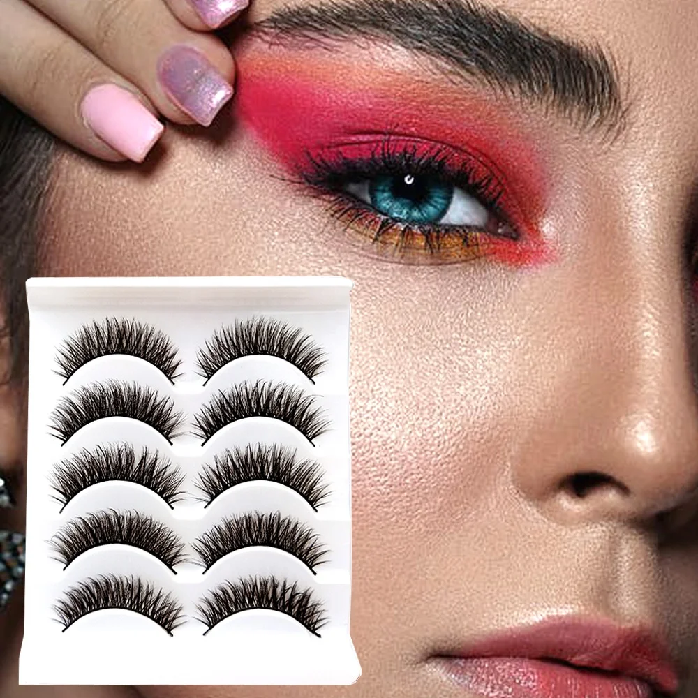 

Free shipping 5 pairs of strip 3d faux mink lash eyelash manufacturer