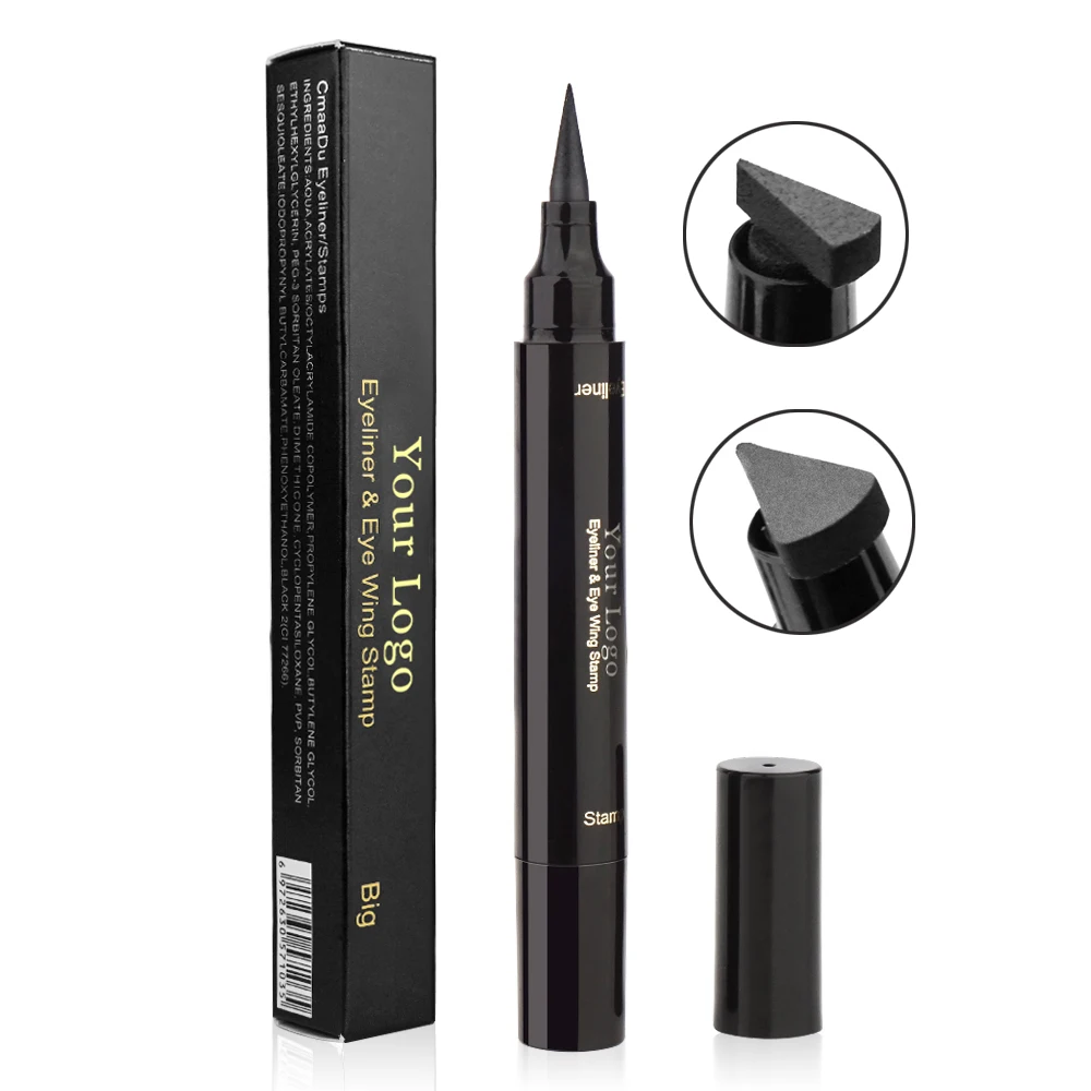 

Waterproof Eyeliner Stamp Black Make Up Pens Winged Long Lasting Liquid Eye Liner Pen