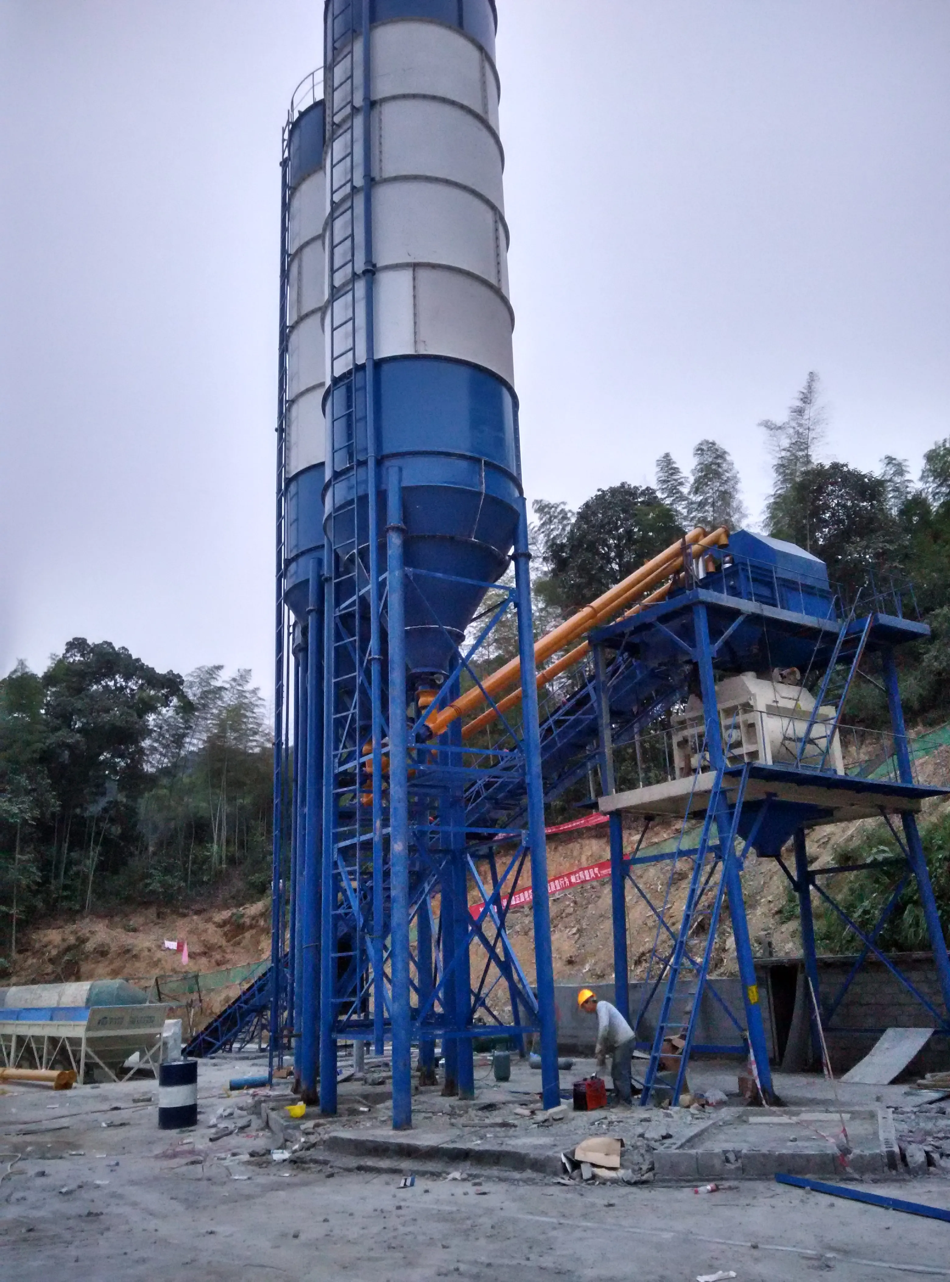 
HZS 60 Belt type concrete batching plants 