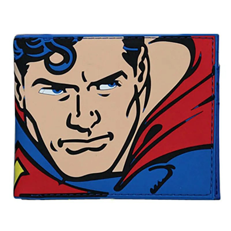 

Professional PU PVC Wallets Supply DC Justice League Avengers Purses High Quality Money Clips Superhero Superman Wallet Gift