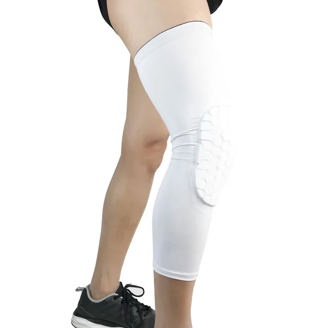 

China Supplier Custom White Nylon Sport Soft Foam Knee Pad for Basketball