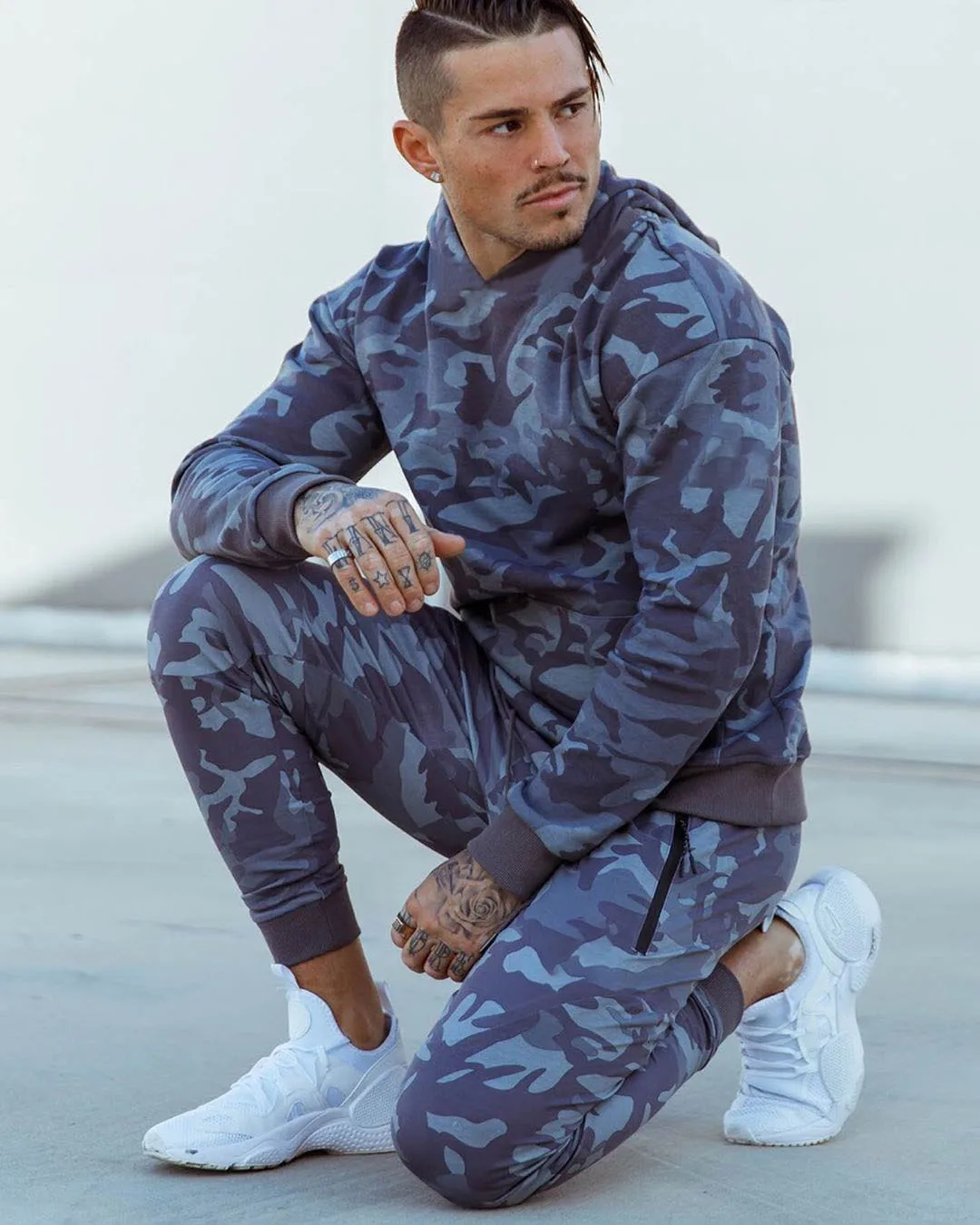 

Sport Jogging Training Camouflage Two Piece Set Tracksuit Mens Sweatsuit Unisex Track Suit Sets