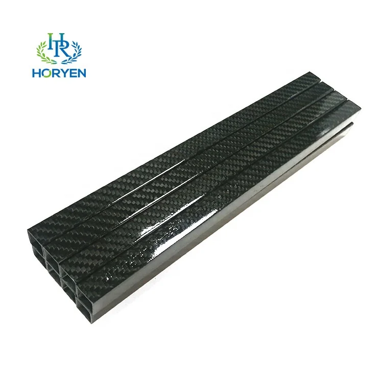 

High strength 15*13*500mm custom size 3k square carbon fiber pipe tube