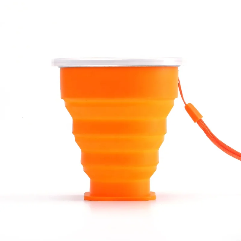 

Hot selling Eco Friendly Silicone Dustproof Portablereusab Collapsible tea coffee cups