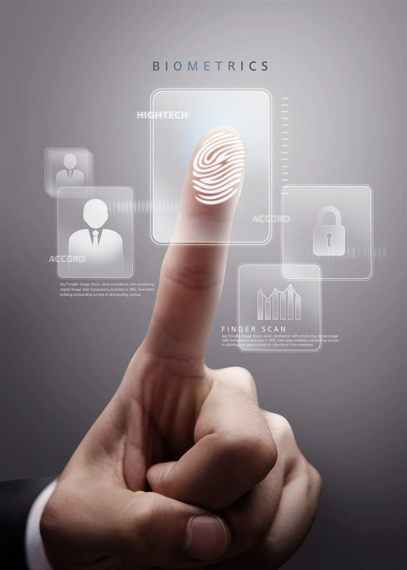 
Information encryption, identity authentication poster design 