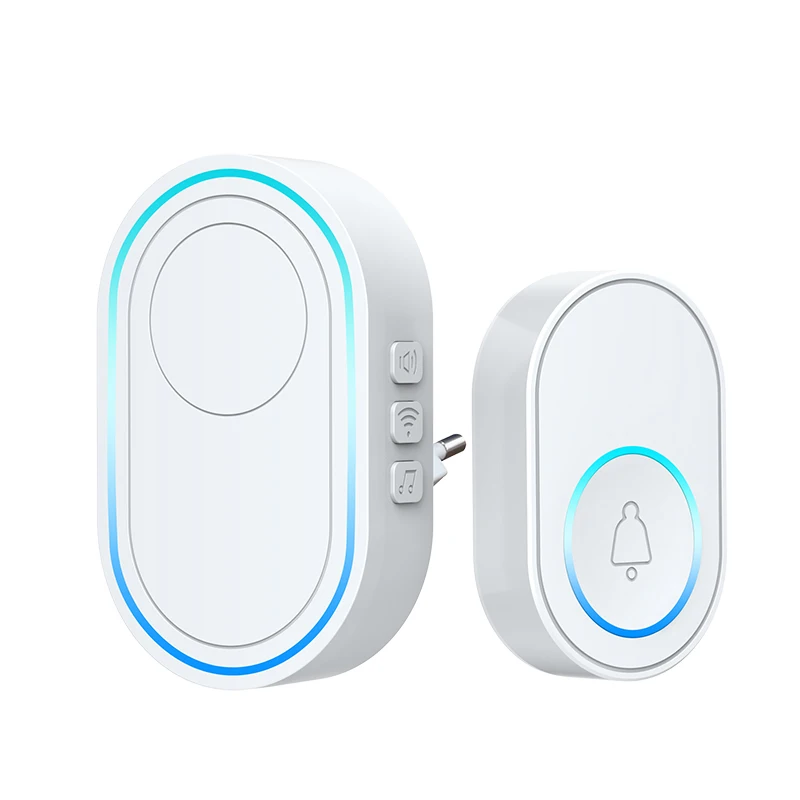 
58 sound compatible 433MHz wireless detectors Intelligent Wireless Doorbell Strobe Doorbell Alarm System Wireless doorbell 