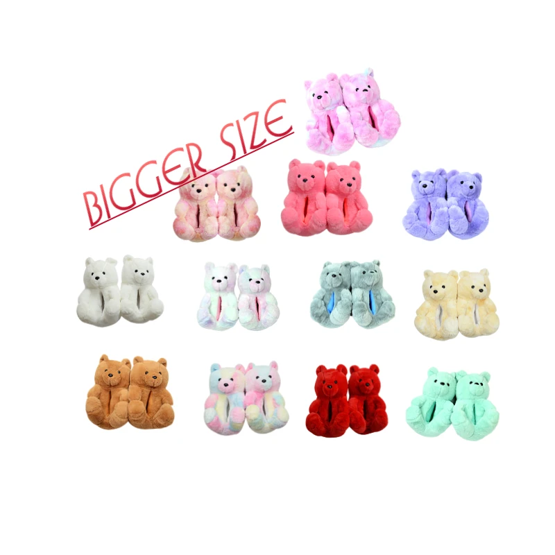 

Warm Wholesale Teddy Bear Slippers, 16 colors