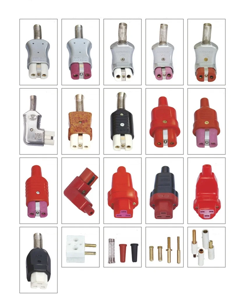 2 Pole 3 Wire Grounding Din 49490 Inlet Connector For Heater Plugs