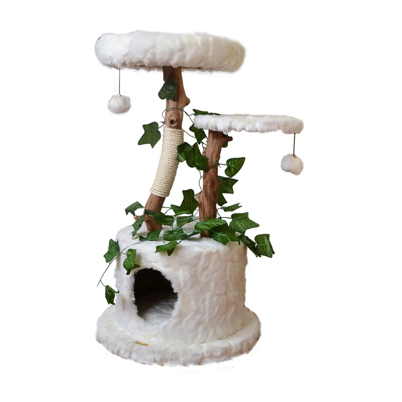 

contemporary comfortable fleece cat tree stands for playing scratch post in china