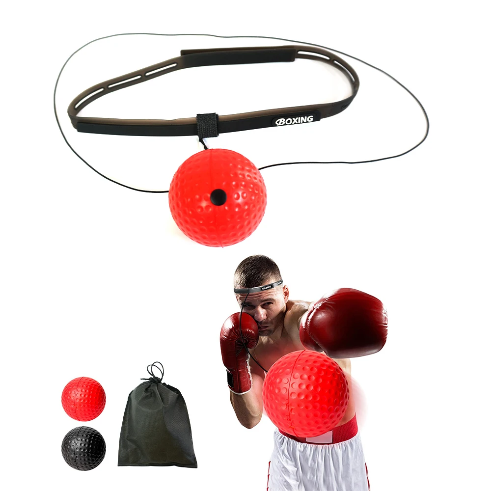 

Boxing Speed Reflex Ball Boxing Spinning Bar Training Boxing Reflex Ball Set Headband Kick Training Ball, Red /black