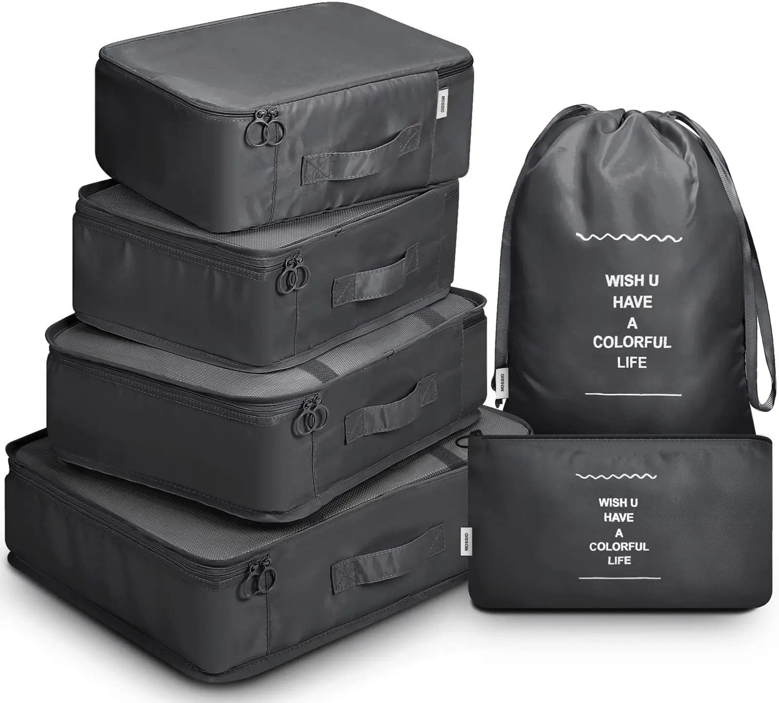 

2023 6-Piece Set Organizer Bag Set Packing Cubes Travel Organizer Foldable Travel Bag