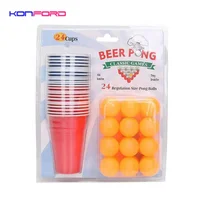 

Hot-sale 24 cups, 24 balls Beer Pong Set, Blister Box Kit of Beer Table Tennis Balls