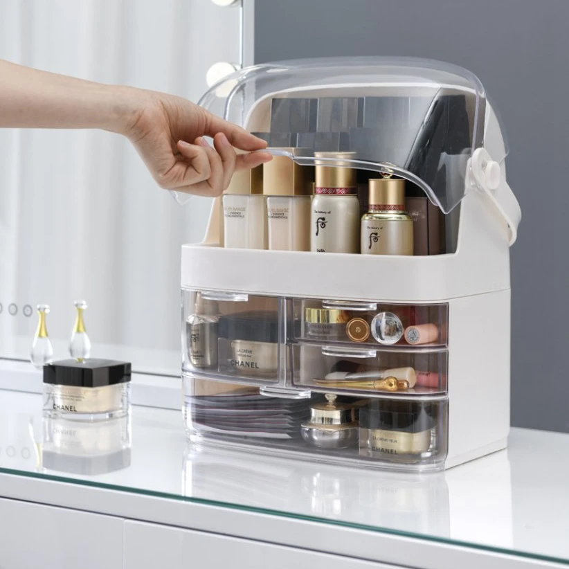 

Makeup Organizer Luxury Brush ABS three layers Acrylic Desk Perfume Holder Cosmetic Storage Box, Optional