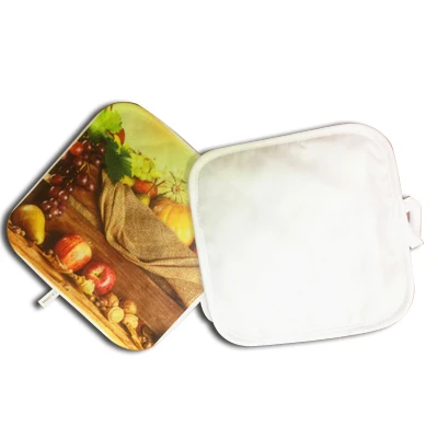 

wholesale sublimation oven mitt,sublimation cotton kitchen pot holder, White