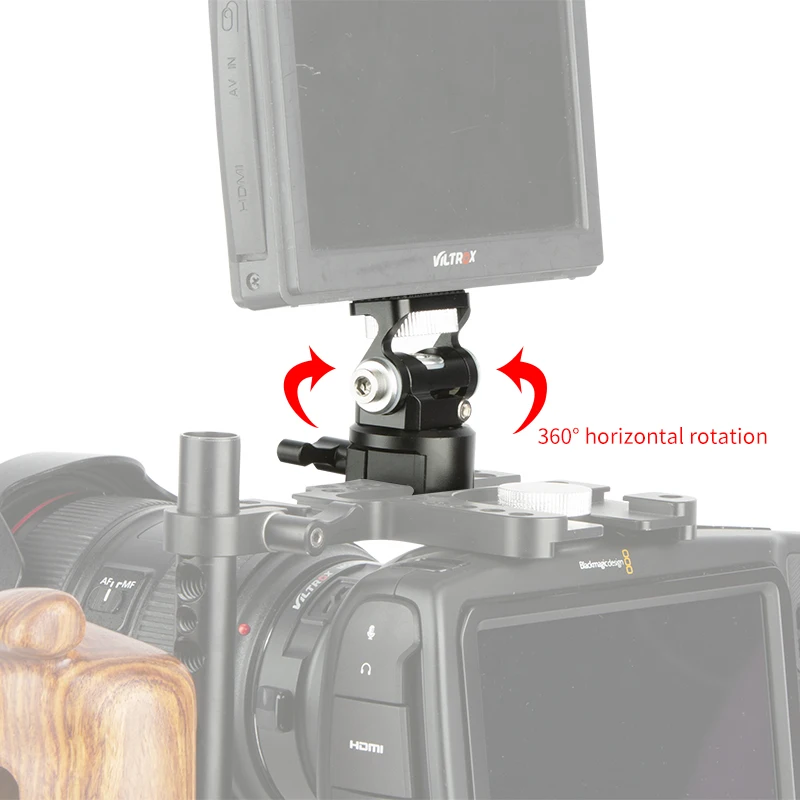 

NICEYRIG DSLR Monitor Mount with NATO Rail Clamp, Quick Release Field Monitor Bracket for Camera, Cage Rig