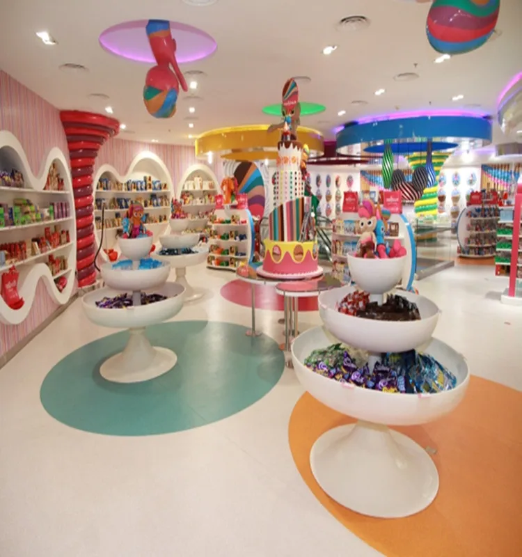 Lovely Retail Candy Shop Interior Design With Display Furniture For ...