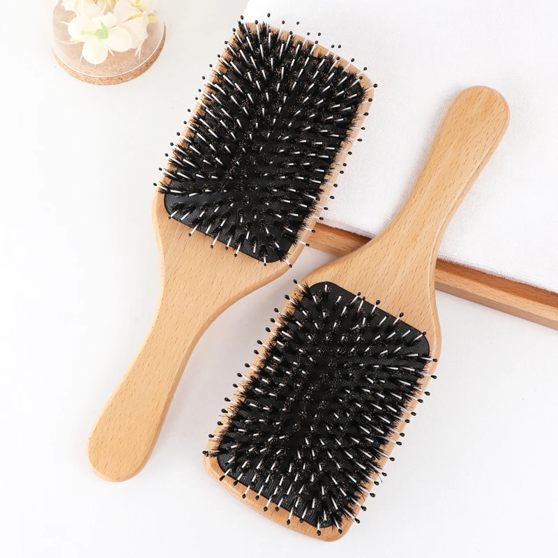 

Factory price free sample natural anti static curved hair brushes detangling hair brush, Any colors as per request