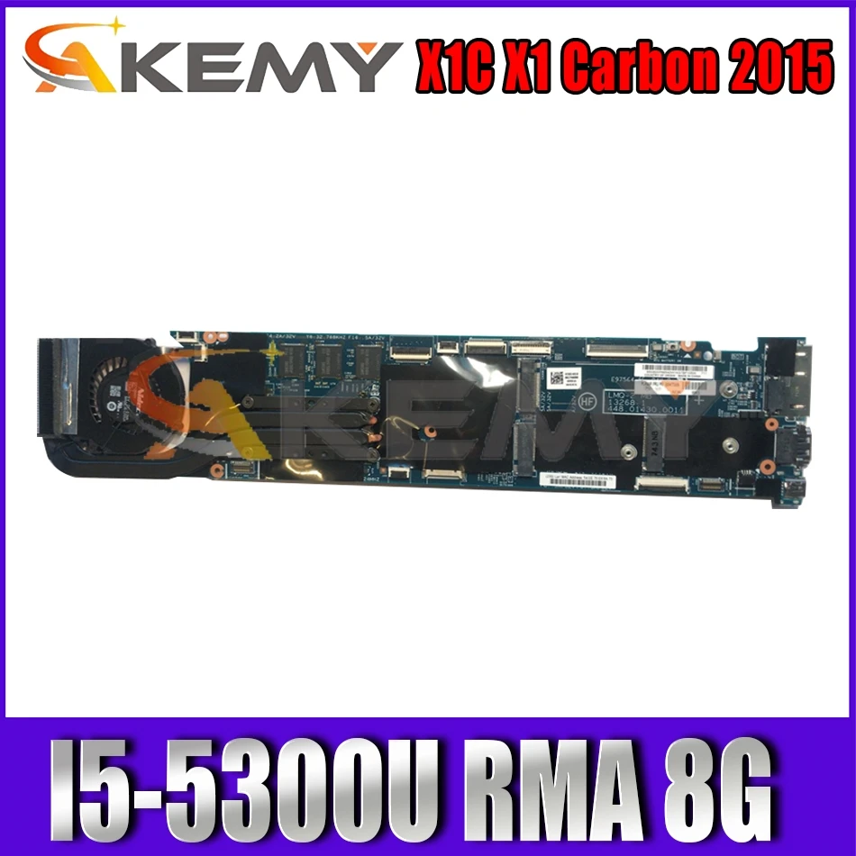 

Akemy 13268-1 448.01430.0011 For ThinkPad X1C X1 Carbon 2015 I5-5300U RMA 8G 00HT347 00HT359 Laptop Motherboard Tested Ok