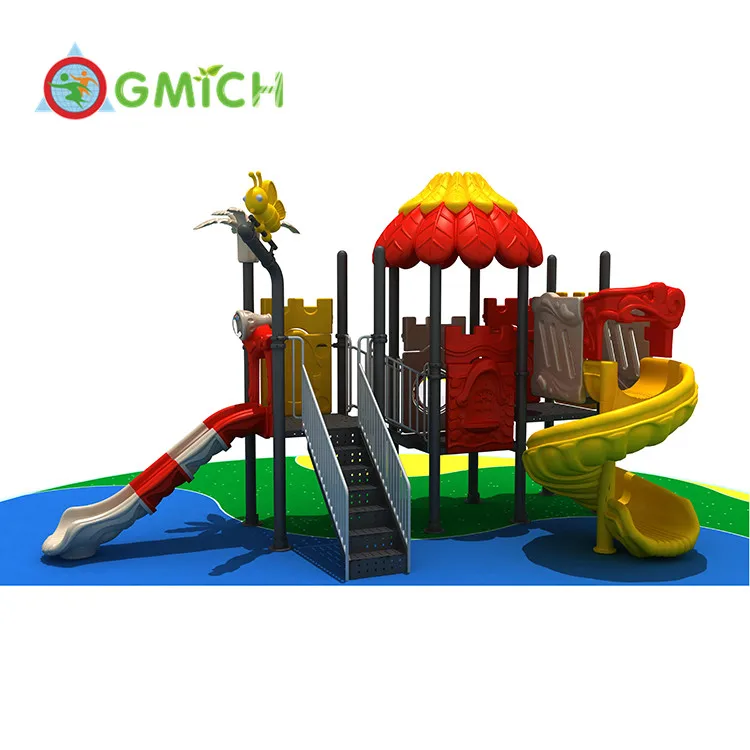 

child game equip outdoor playground plastic slide outdoor amusement park playground plastic slide for kids JMQ-010232, Yellow,blue ,green ,red,orange etc