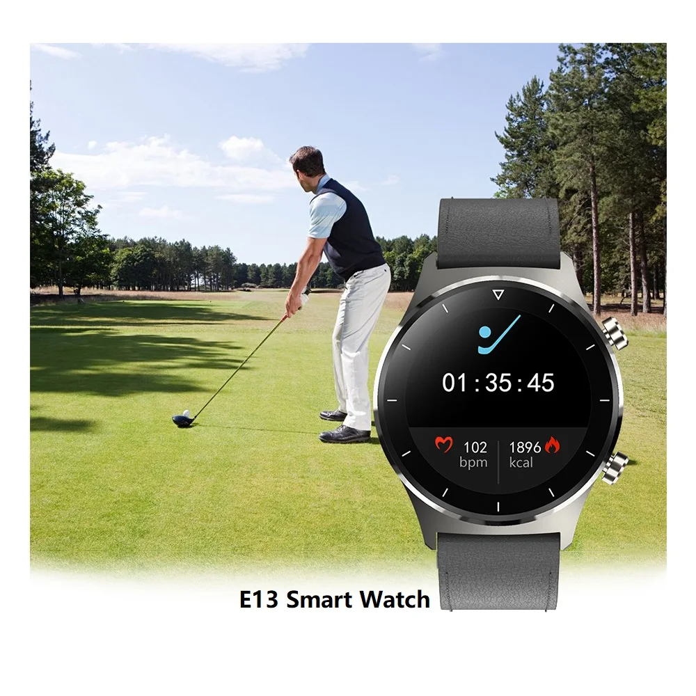 

Men Smart Watch E13 Ip68 waterproof swimming Smartwatch Multiple Sports heart rate fitness Track Smart Clock For huawei pk GT 2