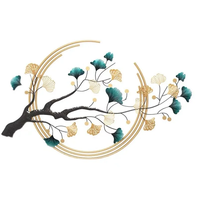 119x56cm Large Leaves New Creative Art Gingko Leaf Hanging Wall Bedroom Sofa Background Wall Iron Decoration Dropshipping DDP
