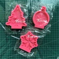 

Christmas decoration upgraded shiny silicone christmas ornaments mold for hanging