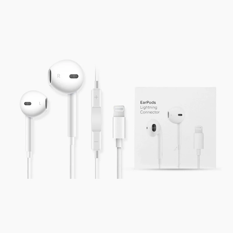 

original quality lightning headphones earphones for apple audifonos wired earbuds handsfree earpod for iphone 7 8 11 12, White