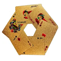 

Best Quality Custom Design Silver 24K Gold Foil Poker Playing Cards Gold foil Poker with Logo