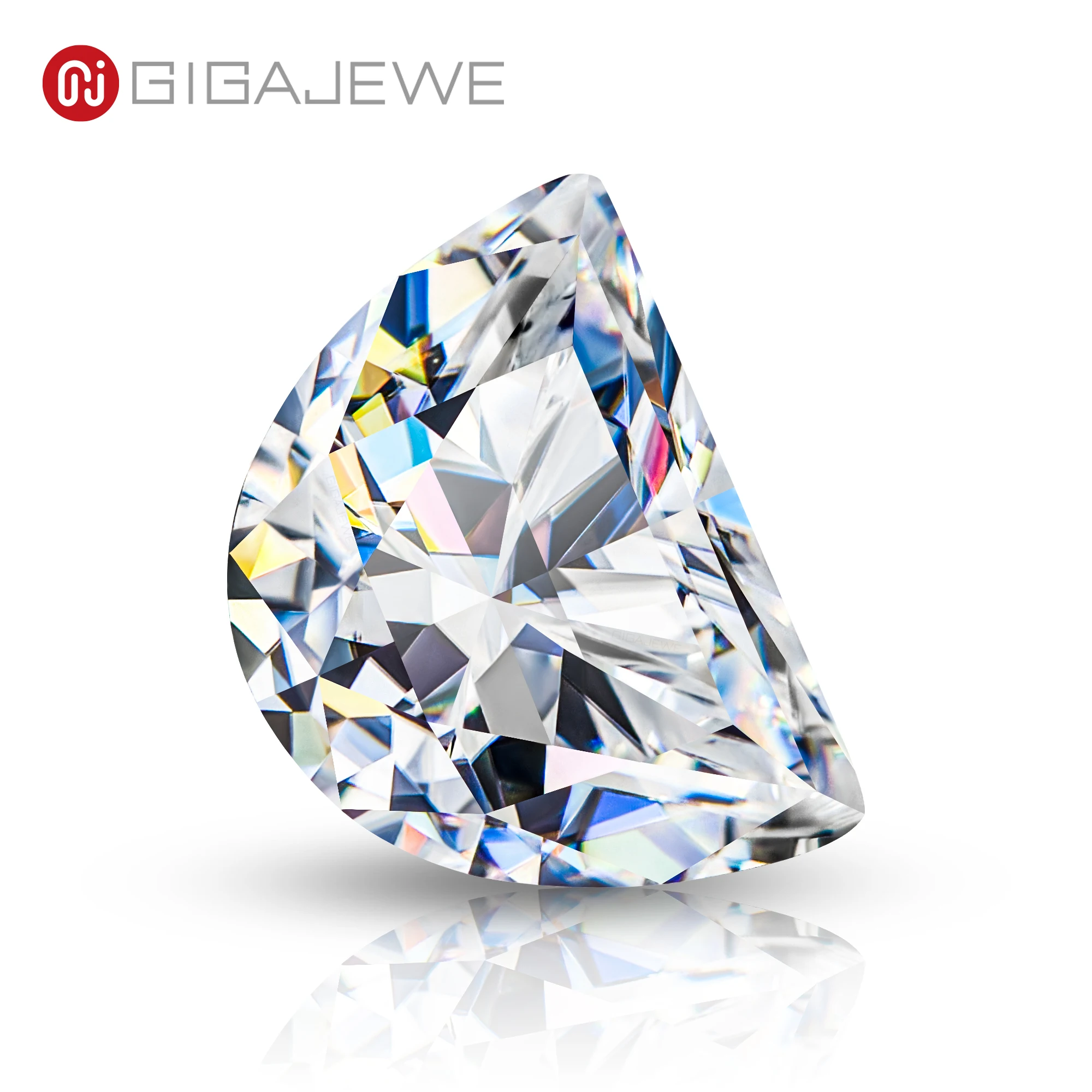 

GIGAJEWE White D Color Half moon cut VVS1 Special cut Moissanite Lab grown Gemstone For Jewelry Making