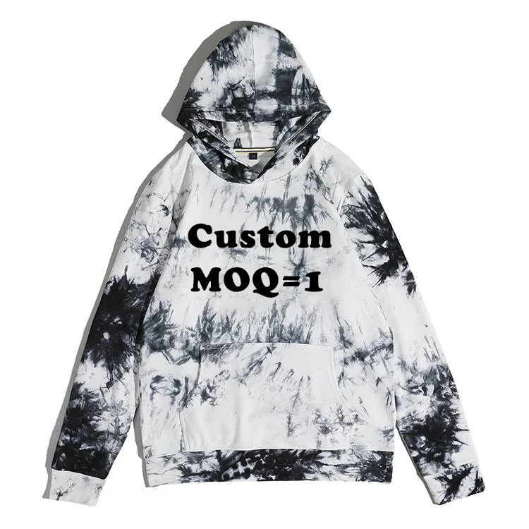 

Custom design logo mens fashion spring utility tie dye pullover hoodies