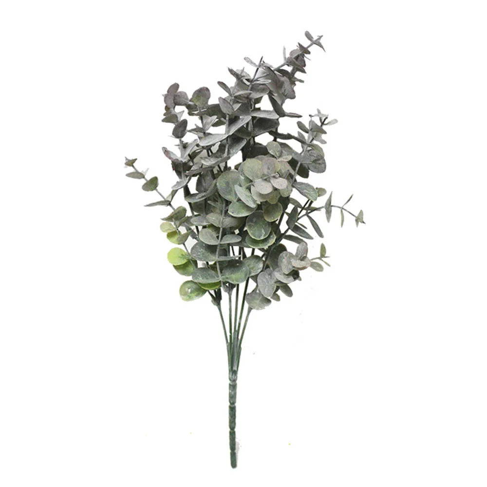 

5 Branches Artificial Greenery Dusty Frosted Eucalyptus Bundle For Home Garden Decor Simulate Natural Greenery Tree Plant, Green and other customized...