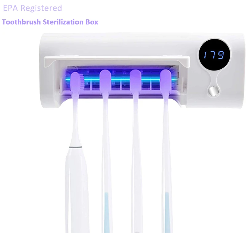 
Blitzblue Mini UVC Led Light Ultraviolet Sanitizer Smart Soothbrush Sterilizer Holder Portable UV Toothbrush Sterilizer 