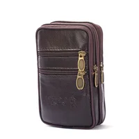 

Mens Genuine Leather Bags Leather Handbag High Quality Small Shoulder Bag Mobile phone bag