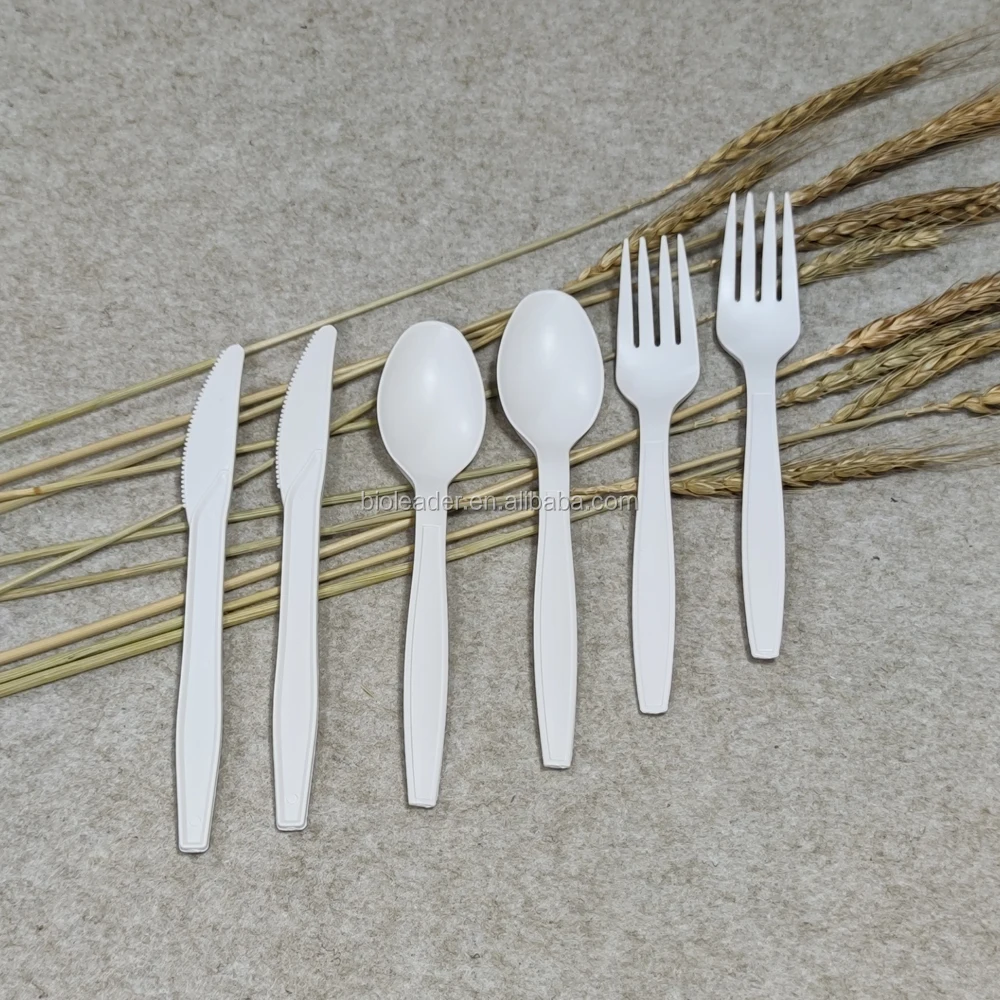 

100% Eco-friendly cornstarch spoon disposable plastic spoon