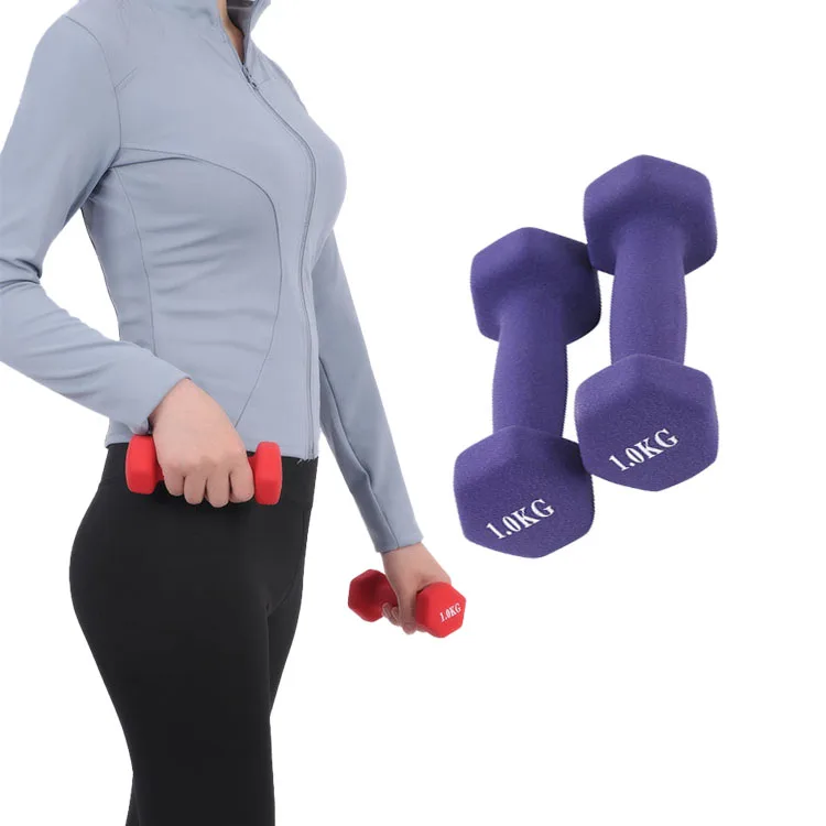 

Home Gym Equipment Workouts Strength Training Neoprene Coated Exercise Fitness Dumbbell Set, Customizable