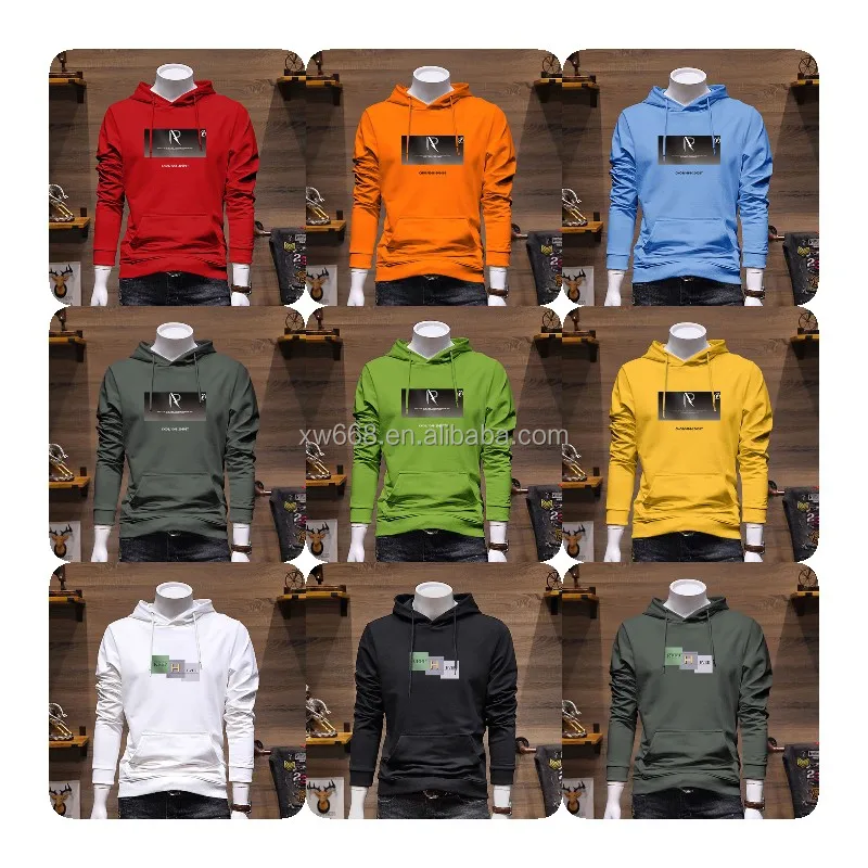 

Environmentally friendly 100% carded cotton plain technology wool fashion hoodie Men's hoodie long sleeve cheap wholesale hoodie, Custom colors